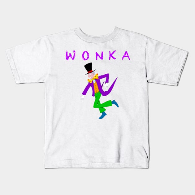 Willy Wonka Kids T-Shirt by PacoRubioCastillo